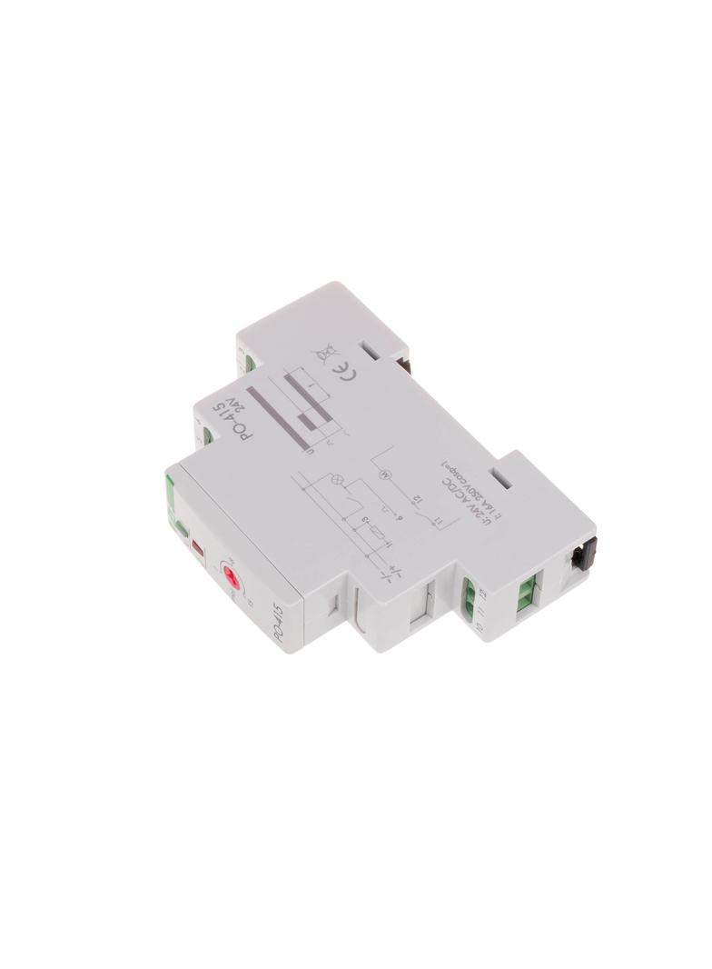 przekaźnik czasowy z opóźnionym odpadaniem, montaż na szynie DIN, 24V, T=1-60s.