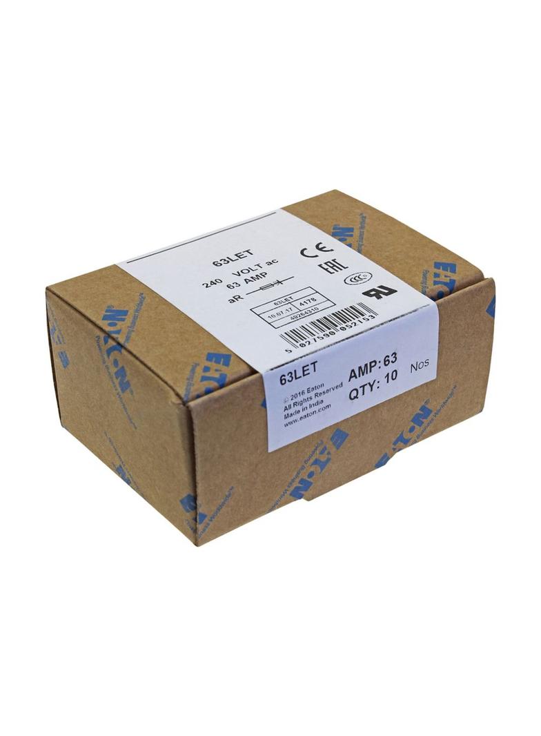 63AMP 280V AC BS88 HIGH SPEED FUSE Wkładka szybka 63A AC 240V DC 150V BS88 18x56 mm aR B 63LET EATON