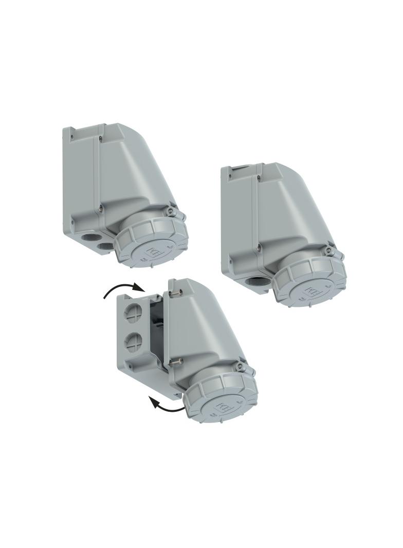 GNIAZDO STAŁE bez dławika 63A 400V 3P+Z  IP67