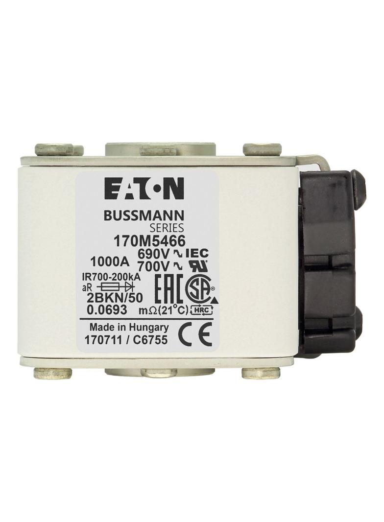 FUSE 1000A 690V 2BKN/50 AR UC Wkładka szybka 1000A AC 690V rozmiar 2 aR IEC UL 170M5466 EATON