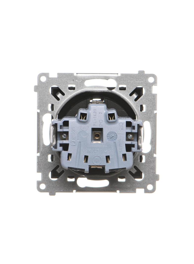 Simon 54 Gniazdo Schuko z przesłonami 16A 250V szybkozłączka czarny DGSz1CZ.01/49 KONTAKT
