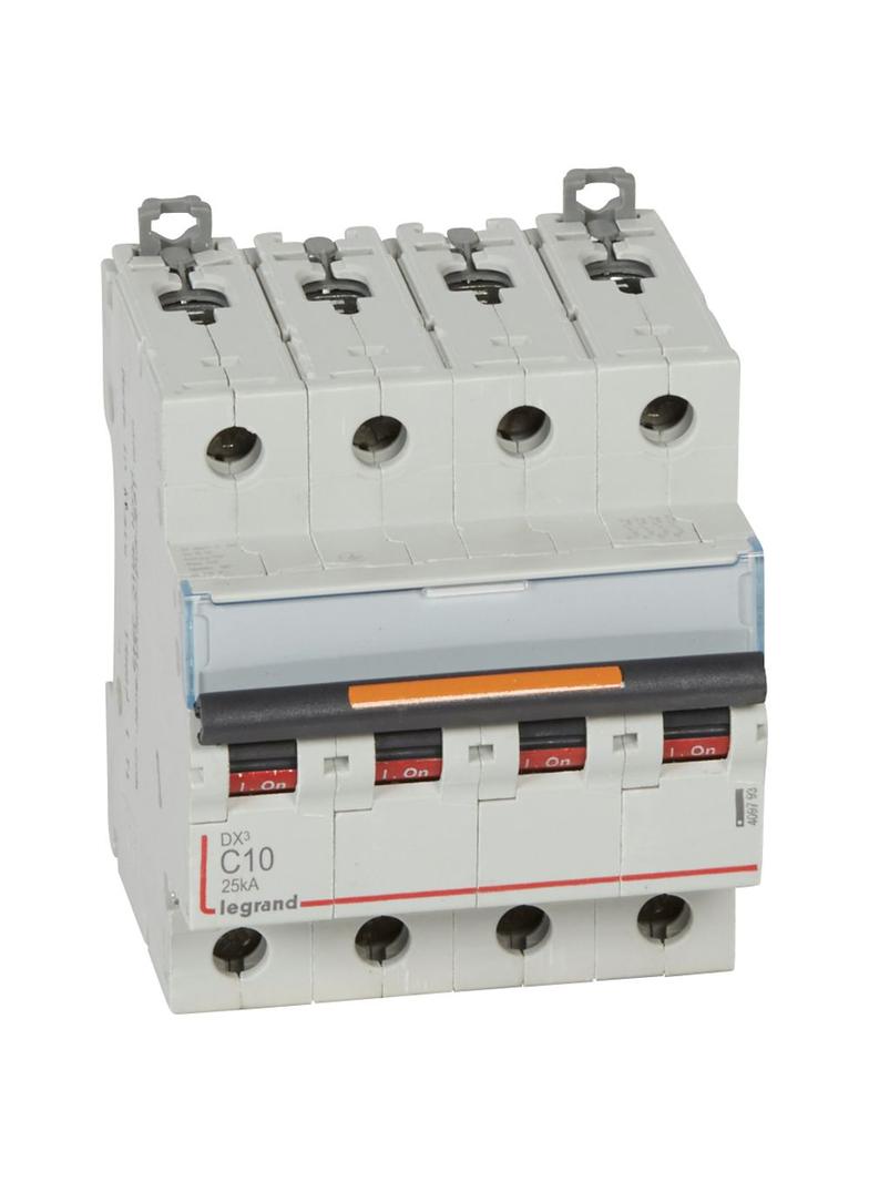 Wyłącznik Nadprądowy S324 C10 4P 10A 25Ka DX3 409793 LEGRAND