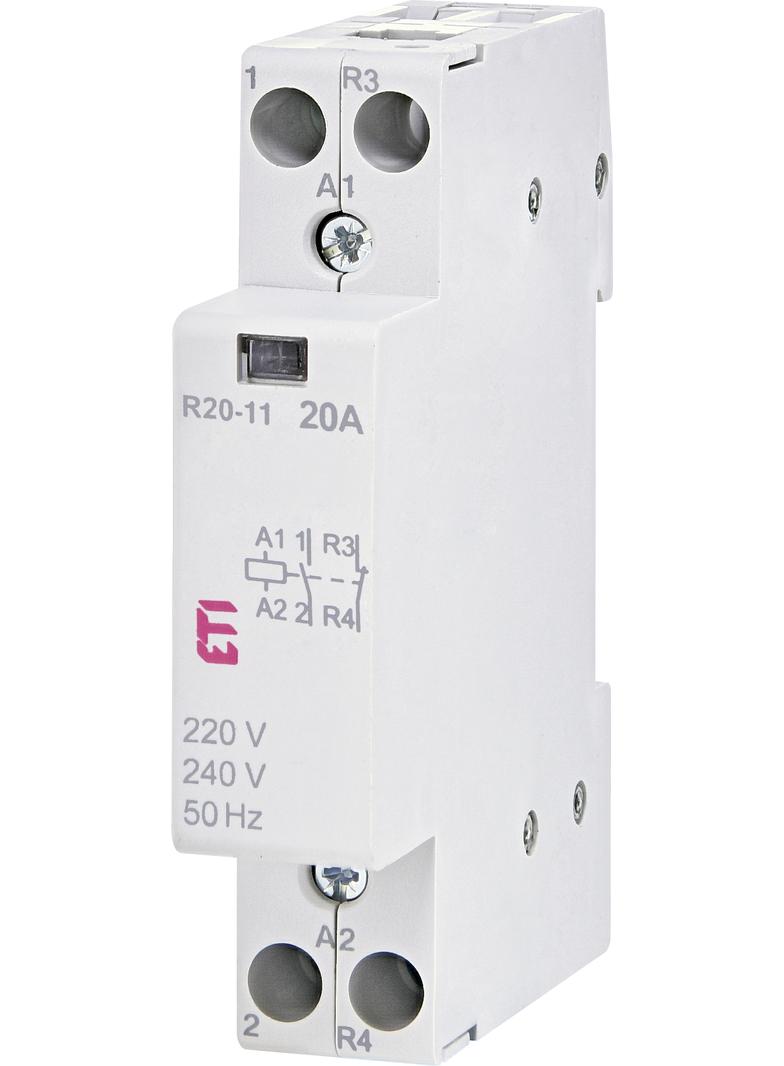 R 20-11 230V STYCZ.MOD.20A STYK ZWIERNY I ROZWIERNY(1 MOD.2 BIEG.)