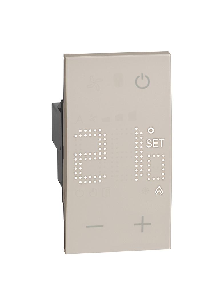 LIVING NOW - TERMOSTAT Z WYŚWIETLACZEM - 2 MODUŁY - PIASKOWY BEŻ, Bticino