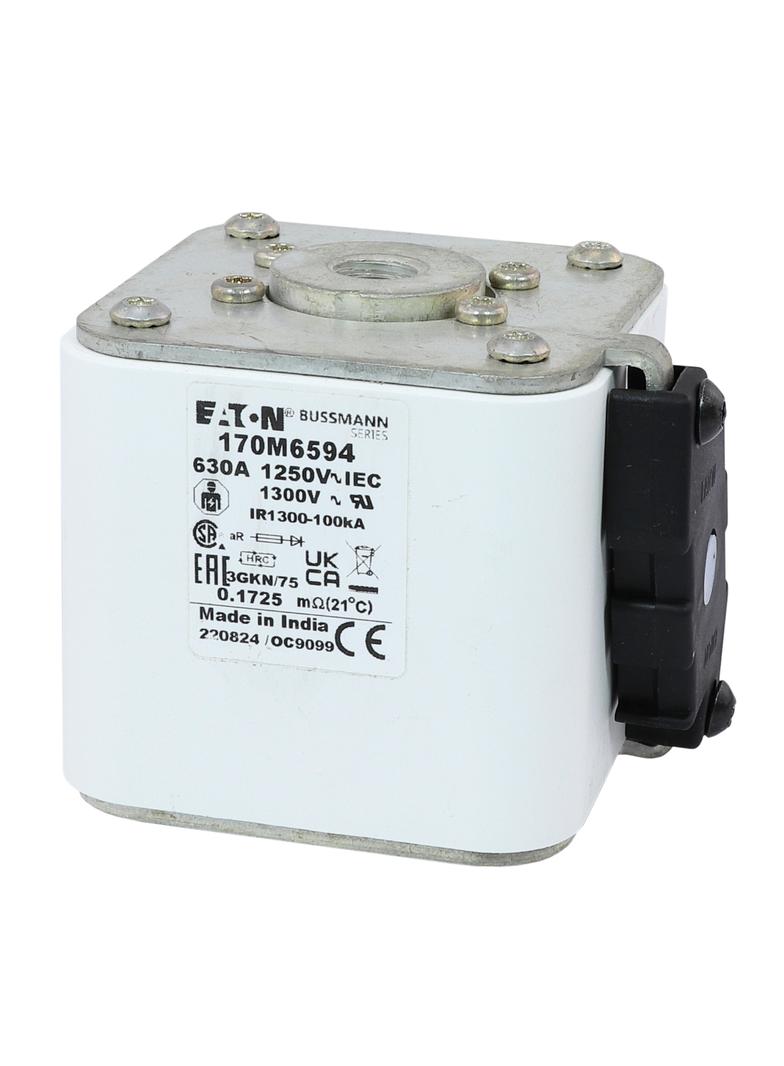 FUSE 630A 1250V 3GKN/75 AR CU Wkładka szybka 630A AC 1250V rozmiar 3 76x92x76 mm aR IEC UL 170M6594