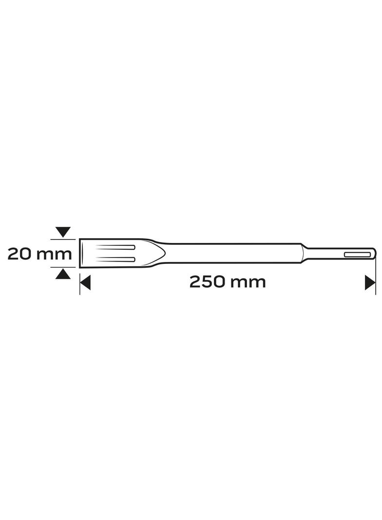 Dłuto SDS Plus płaskie samoostrzące 20x250mm GRAPHITE 57H555 GTX 57-555 GTX Poland