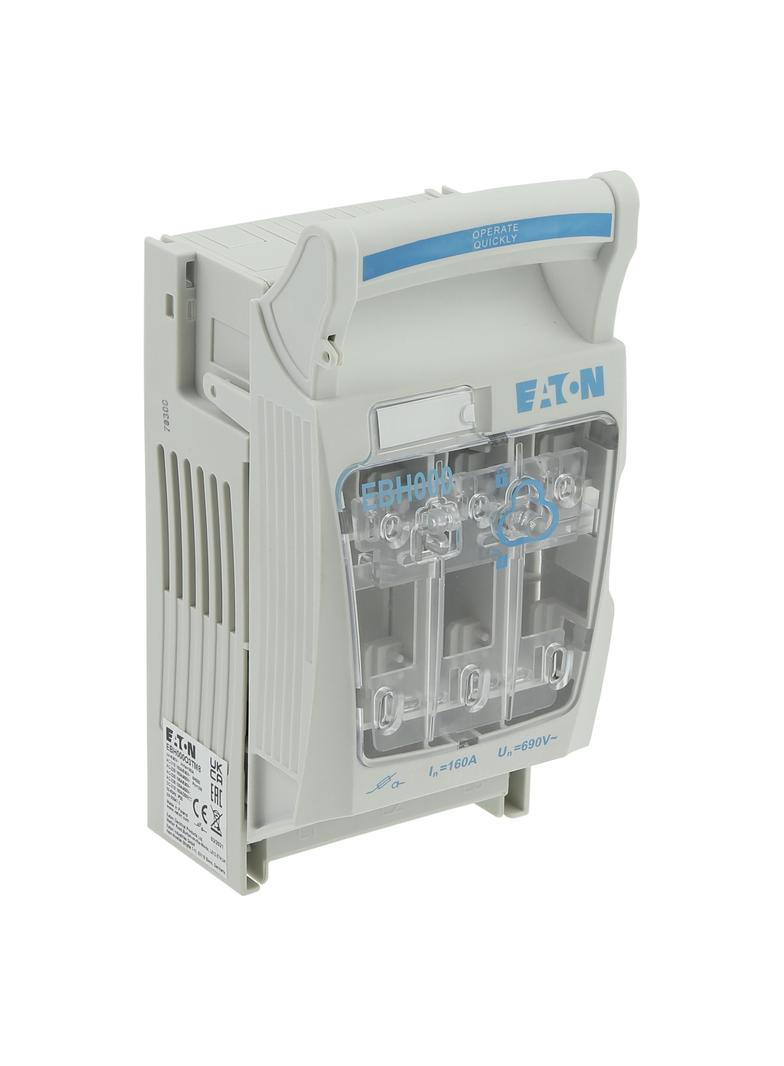 EBH000O3TM8 Rozłącznik bezpiecznikowy poziomy 160A AC 690V NH000 AC21B 3P IEC montaż śrubow EBH000O3