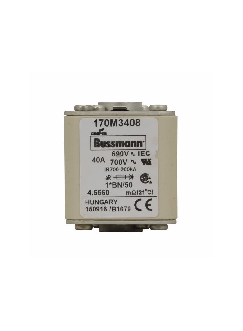 FUSE 40A 690V 1*BN/50 AR UC Wkładka szybka 40A AC 690V rozmiar 1 45x59x51 mm aR IEC 170M3408 EATON