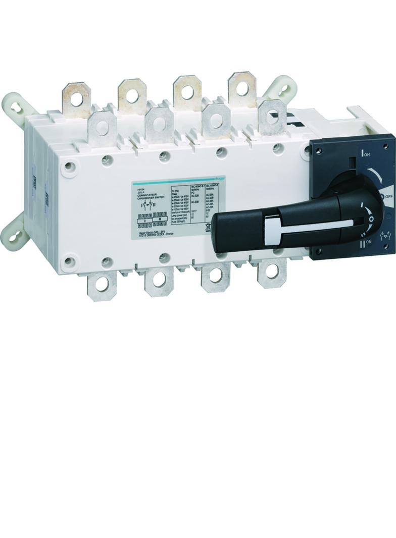 Przełącznik zasilania I-0-II 4P 315A HI455 HI454 HAGER