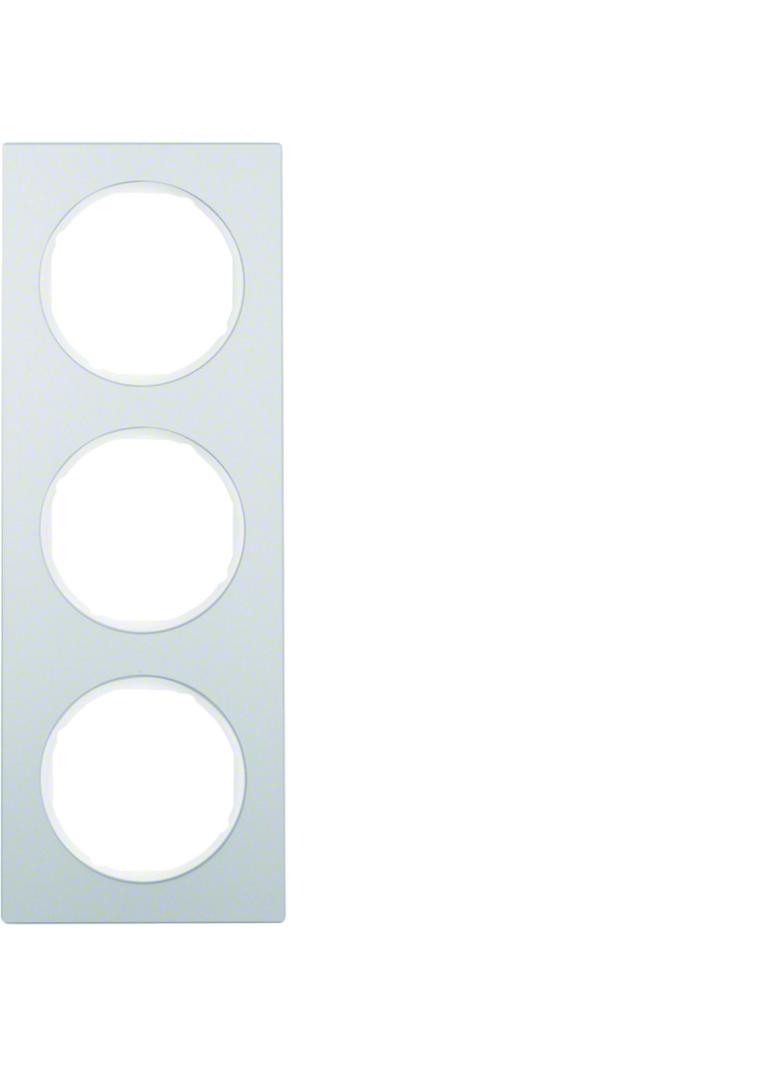 BERKER R.3 Ramka potrójna aluminium/biała 10132274 HAGER