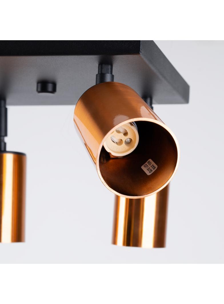 Plafon WINX 4 czarny/miedź