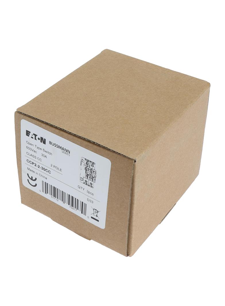 2 Pole Comp Ckt Protect 30A Rozłącznik bezpiecznikowy CCP 600VAC 125VDC 30A UL98 2P 60 Hz Kl CCP2-2-