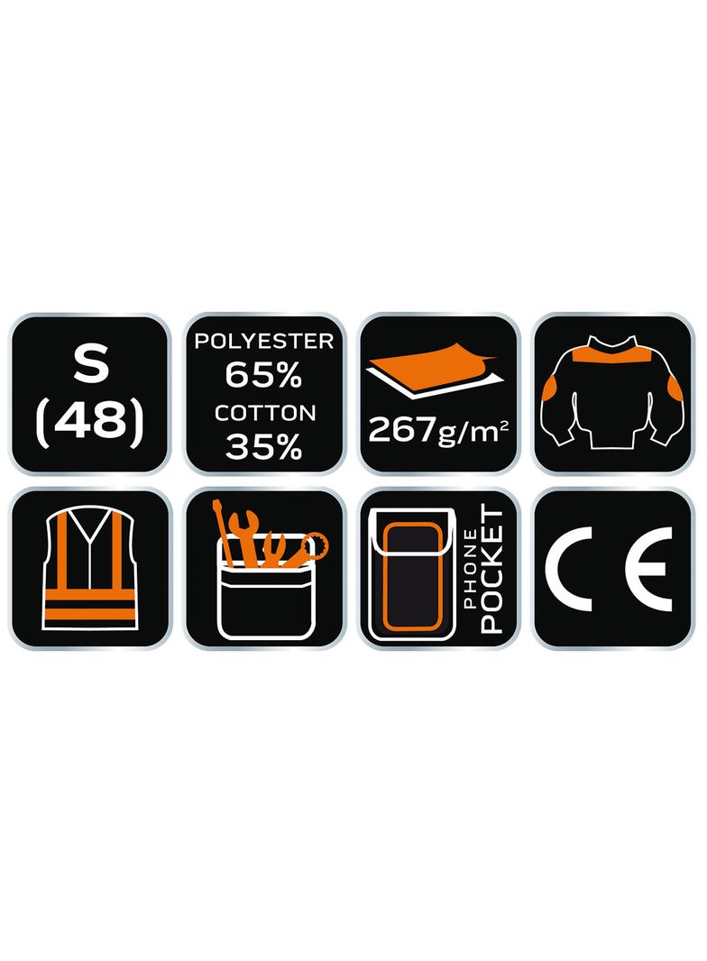 Bluza robocza biała, HD, rozmiar S/48