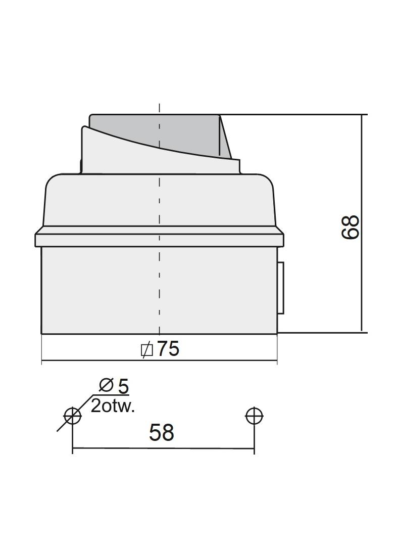 Łuk E12-53 Włącz-wyłącz jednofazowy  0-I IP-44