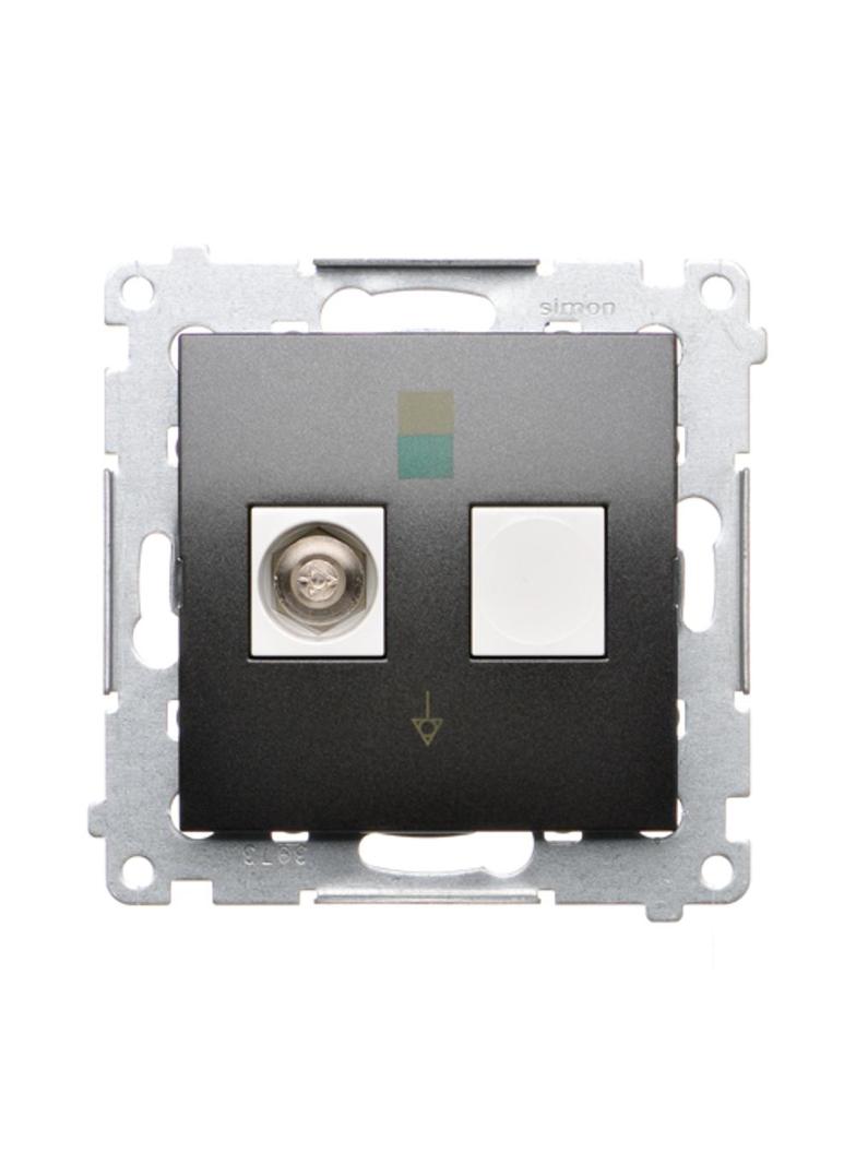 Simon 54 Gniazdo ekwipotencjalne pojedyncze antracyt