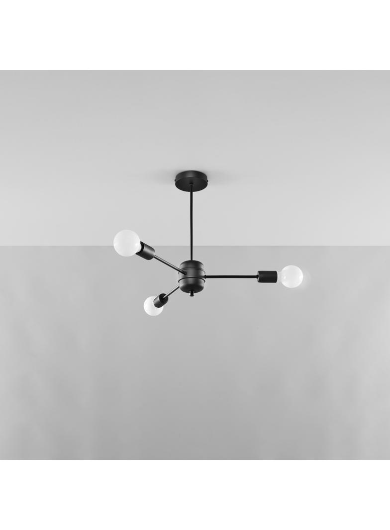 Sollux Żyrandol LANGO 3 czarny SL.1021