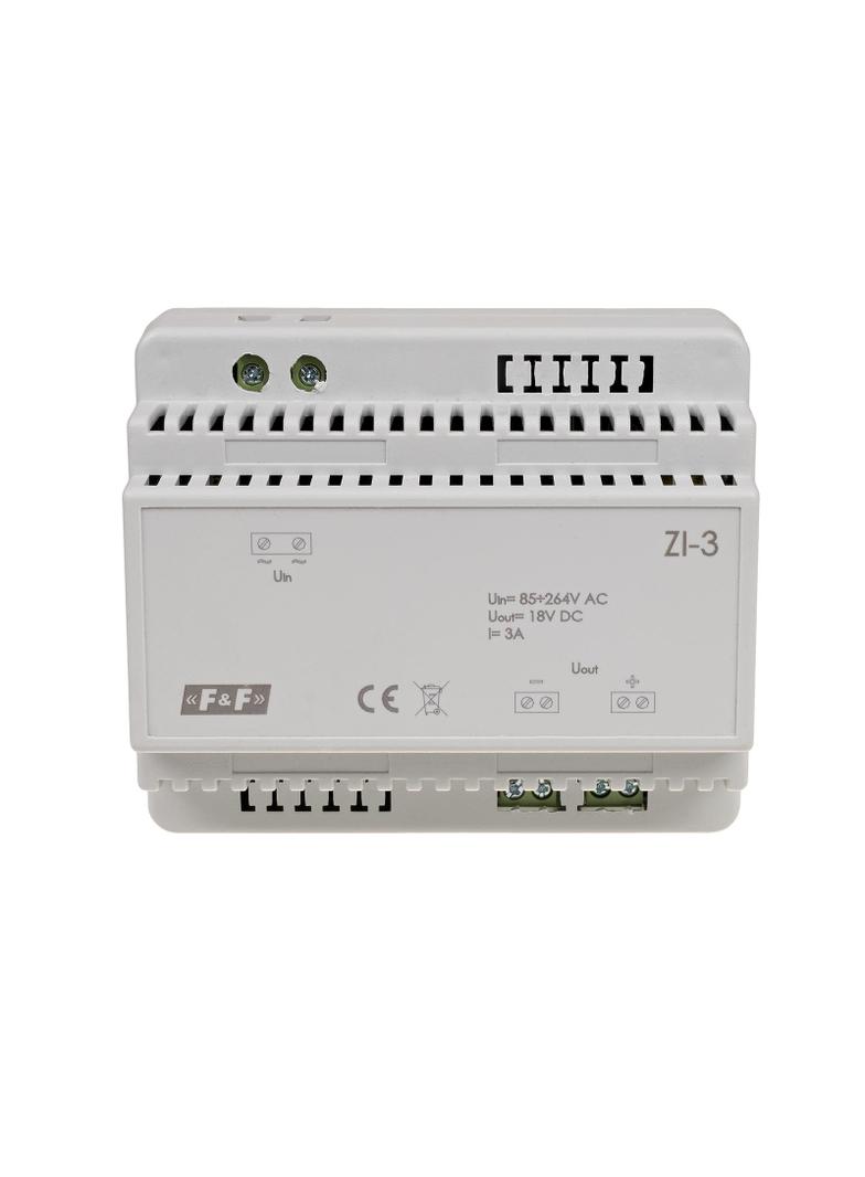 Zasilacz impulsowy 18V DC 3A ZI-3 F&F