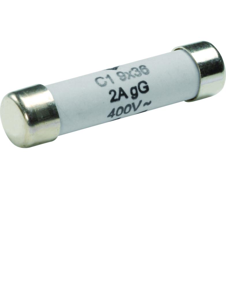 Wkładka bezpiecznikowa cylindryczna C1 9x36mm gG 2A 400VAC L936C1-02 HAGER