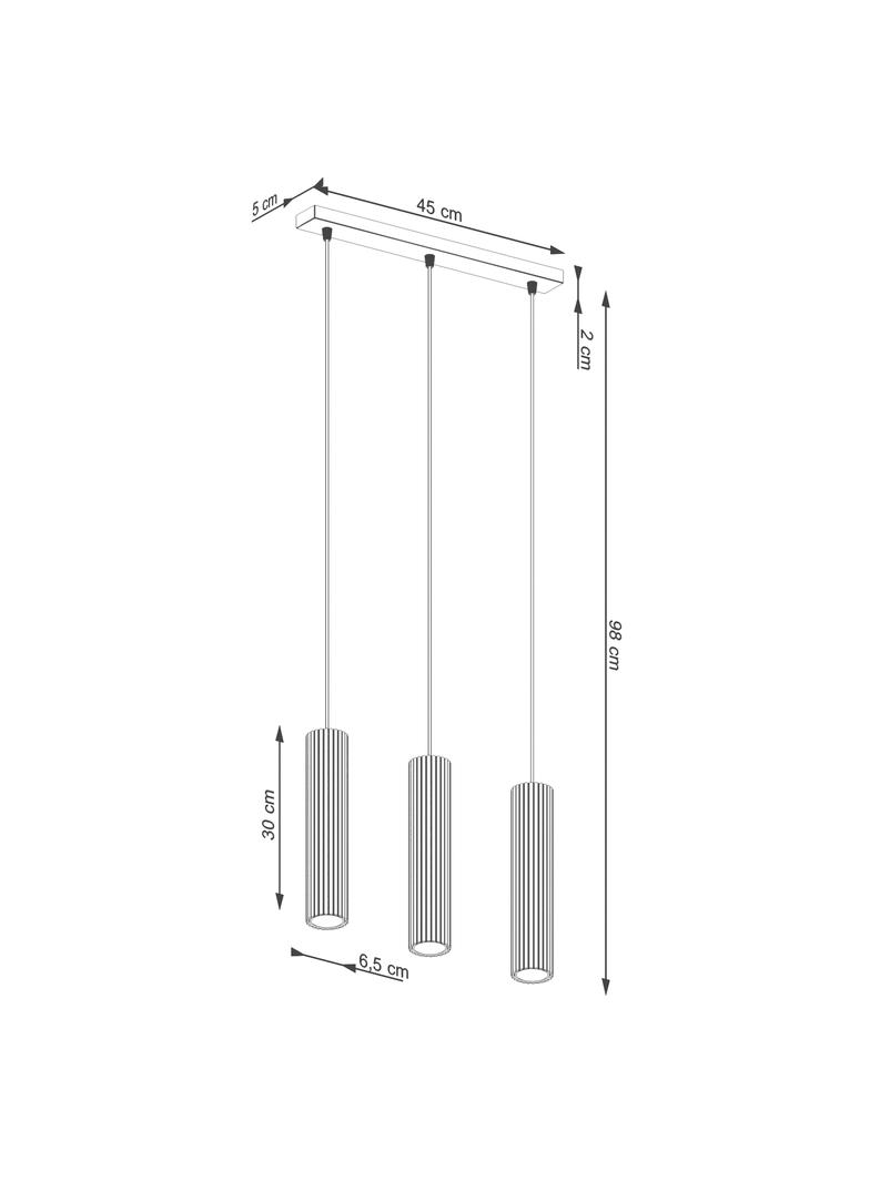 SOLLUX Lampa wisząca KARBON 3L taupe ; SL.1774