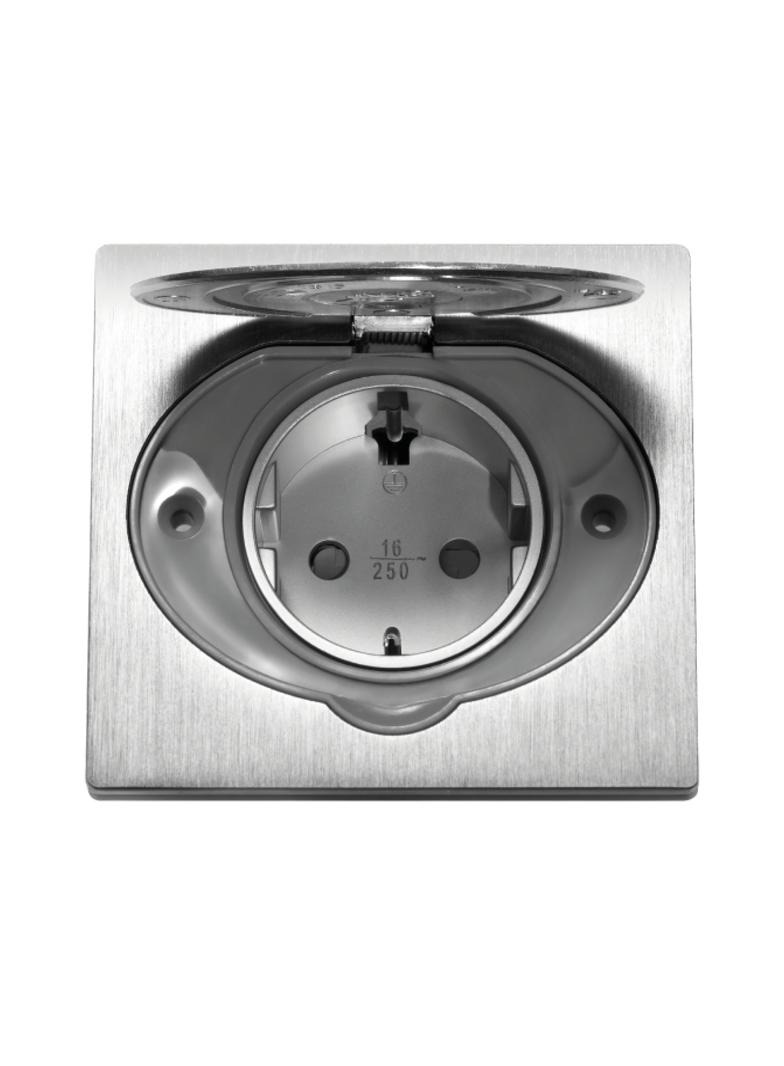 Hermetyczne gniazdo elektryczne IP44 stal nierdzewna wersja Schuko OR-AE-1397(GS) ORNO