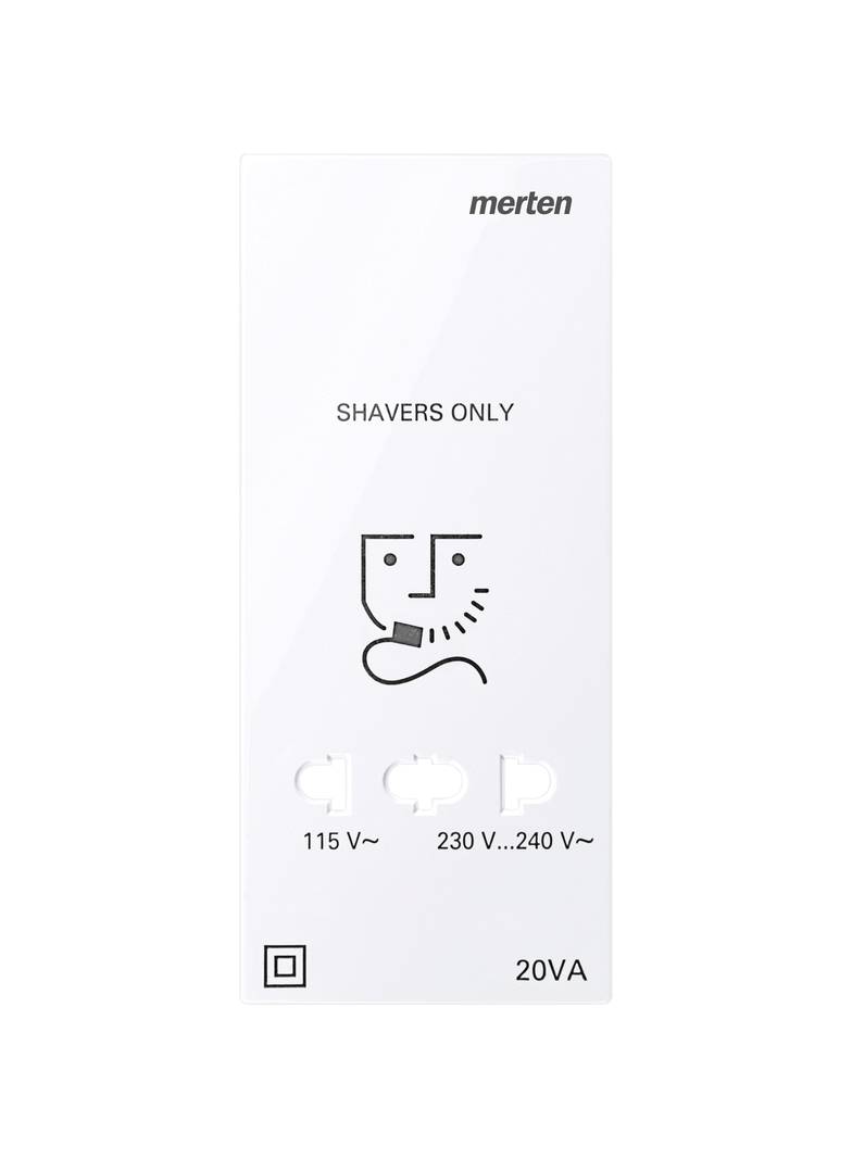 Płytka środkowa do gniazdka na golarkę, lotos biały, błyszczący, System Des