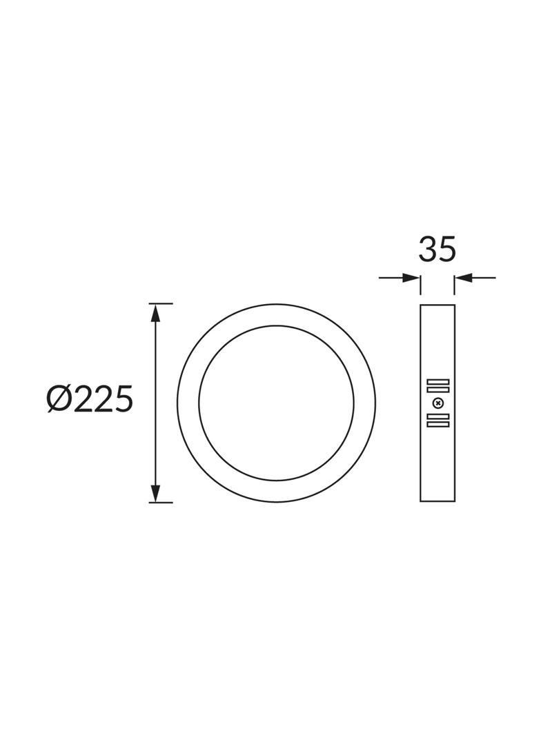 Oprawa sufitowa LED EDOR LED C 18W BLACK CCT 04762 IDEUS