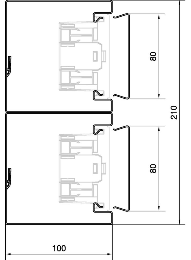 tehalit.BRS Podstawa 100x210mm 2 komory stal ocynk BRS1002101DVERZ HAGER