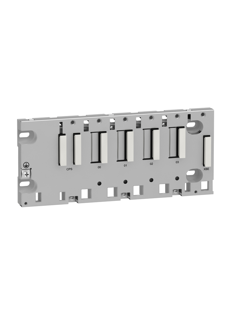 Modicon X80, płyta typu Rack, 4 otwory, montaż panelowy, płytowy lub na szynie DIN BMXXBP0400
