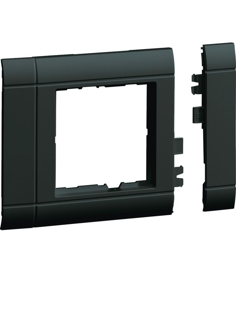 tehalit.WA Maskownica 80mm 1-kr 50x50mm PC-ABS bezhalogenowy czarny GR0800B9011 HAGER