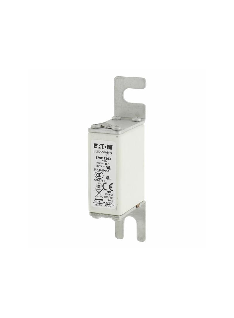 40A 690V IEC gR 000/80 SQ.BODY IND. FUSE Wkładka szybka 40A AC 690V DIN 000 21x40x100 mm, 170M1363 E