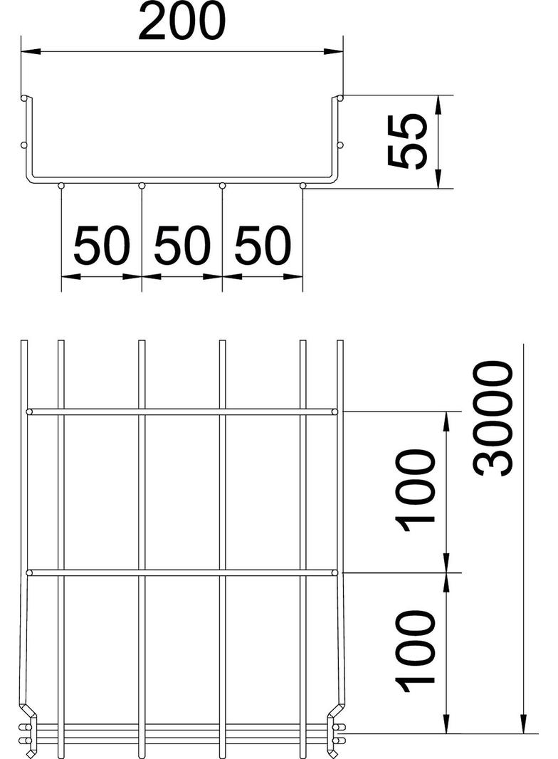 GRM 55/200 KORYTKO SIATKOWE GRM 55X200X3000