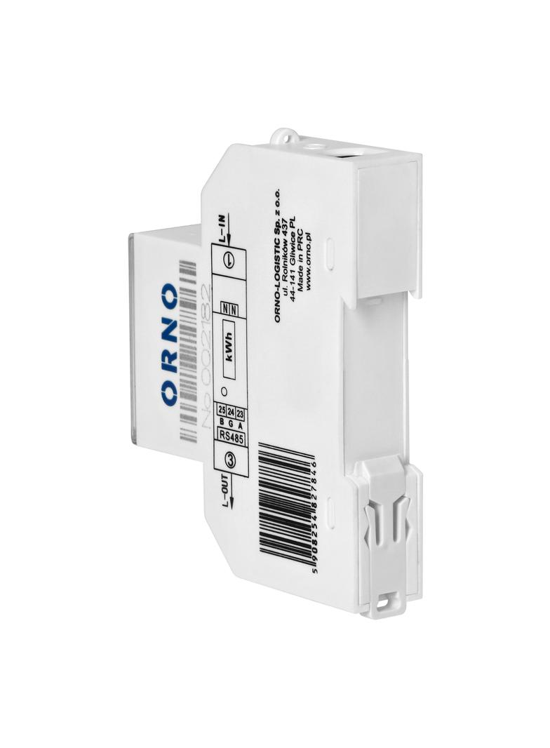 1-fazowy licznik energii elektrycznej, dwukierunkowy, 100A, port RS-485, MID, 1 moduł, DIN TH-35mm OR-WE-525 ORNO