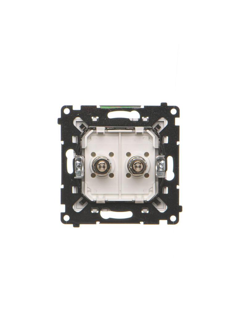 Simon 55 Gniazdo ekwipotencjalne podwójne Aluminium mat