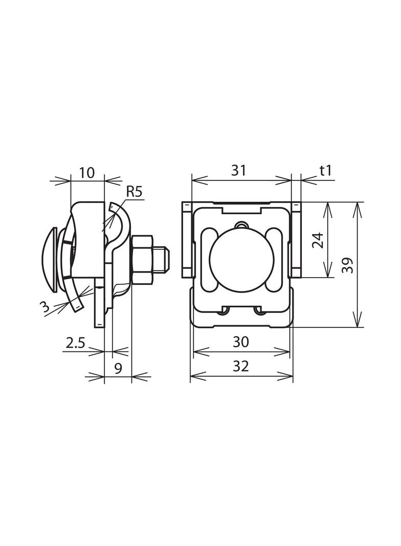Zacisk krawędziowy 0,7-8 mm, Cu