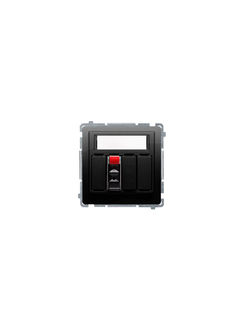 Simon BASIC WMUG-01000x-Y011 Gniazdo głośnikowe 1-krotne z polem opisowym (moduł). Przekrój przew. d BMGL31.01/49 KONTAKT