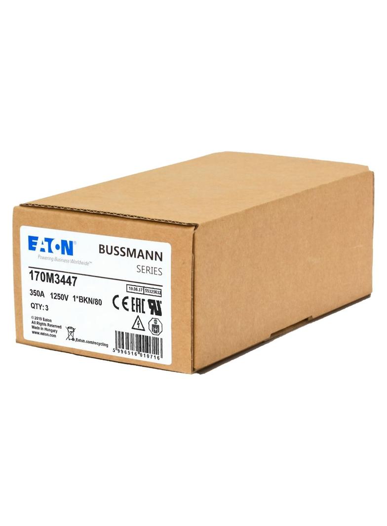 FUSE 350A 1250V 1*BKN/80 AR CU Wkładka szybka 350A AC 1250V rozmiar 1 45x59x81 mm aR 170M3447 EATON