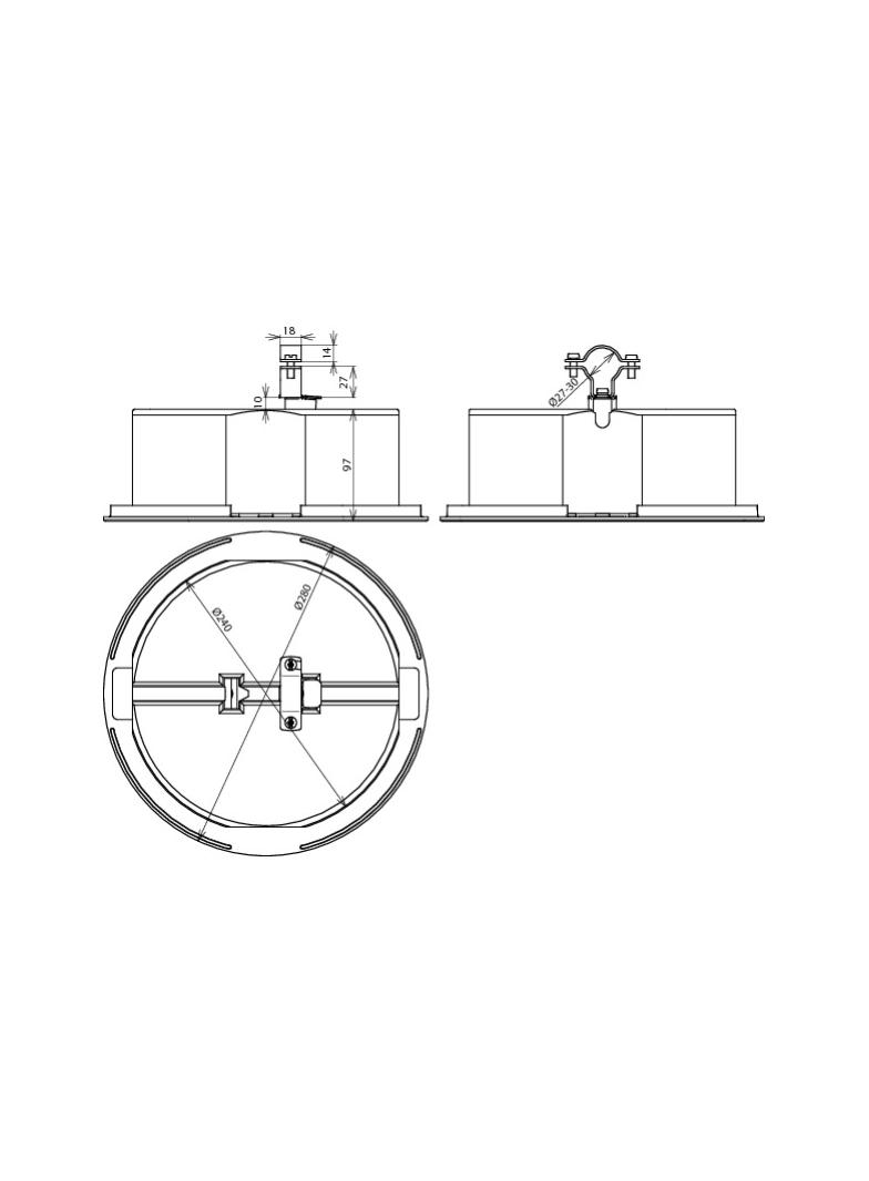 Kompletny wspornik dachowy dla HVI power 27-30 mm, z podstawą betonową 8,5 kg i podkładką