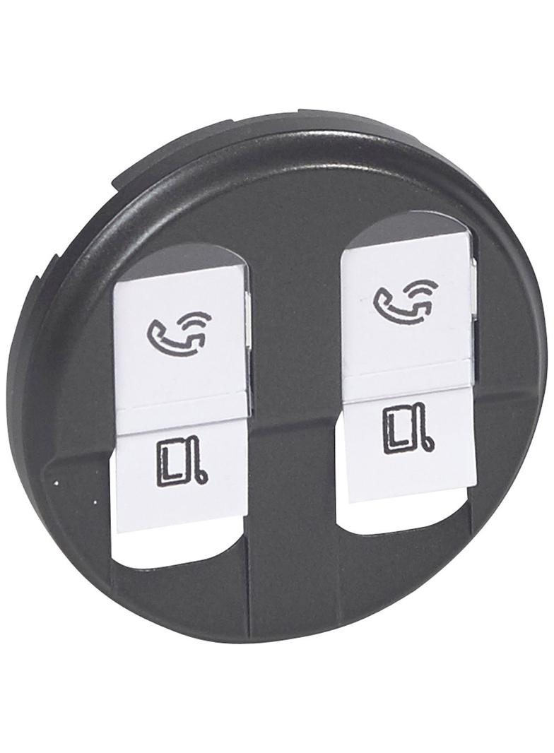 CELIANE - Plakietka do gniazd podwójnych RJ 45 grafitowa, Legrand