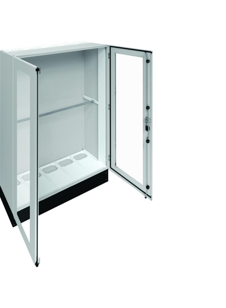univers Rozdzielnica stojąca IP55 kl. I 1300x1850x400 + cokół 200mm drzwi transparentne FR25V2 HAGER