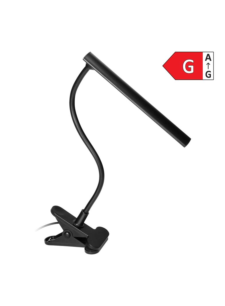 TERI LED lampka biurkowa z klipsem 5W 260lm 4000K czarna