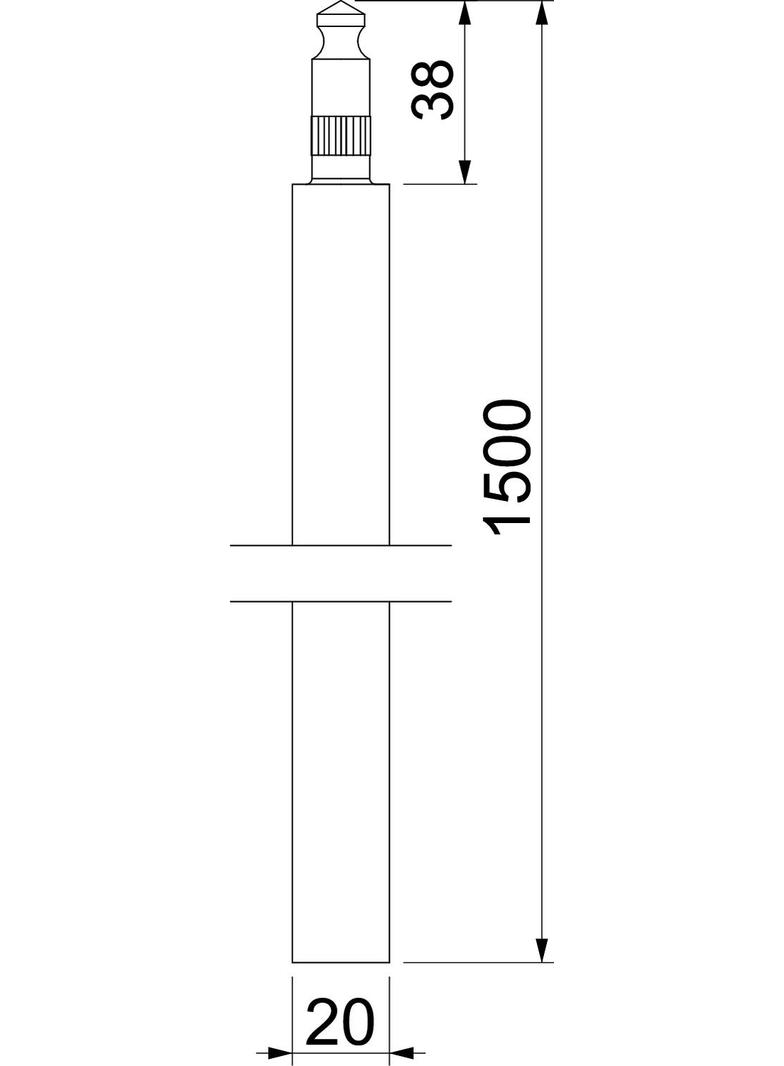 219/20 BP-VA, UZIOMY SZPILKOWE 1,5M 20MM