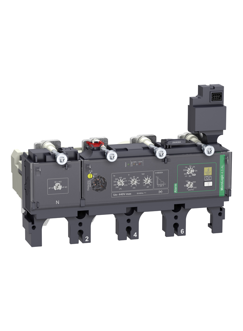 Wyzwalacz elektroniczny, ComPacT NSX, MicroLogic 4.3AL, 4P4D, 570A, do NSX630