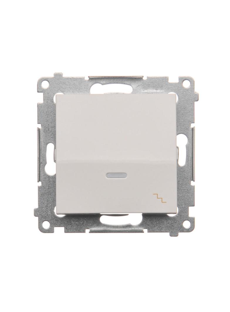 Simon 54 Łącznik schodowy z podświetleniem LED 10A 250V szybkozłączka biały DW6L.01/11 KONTAKT