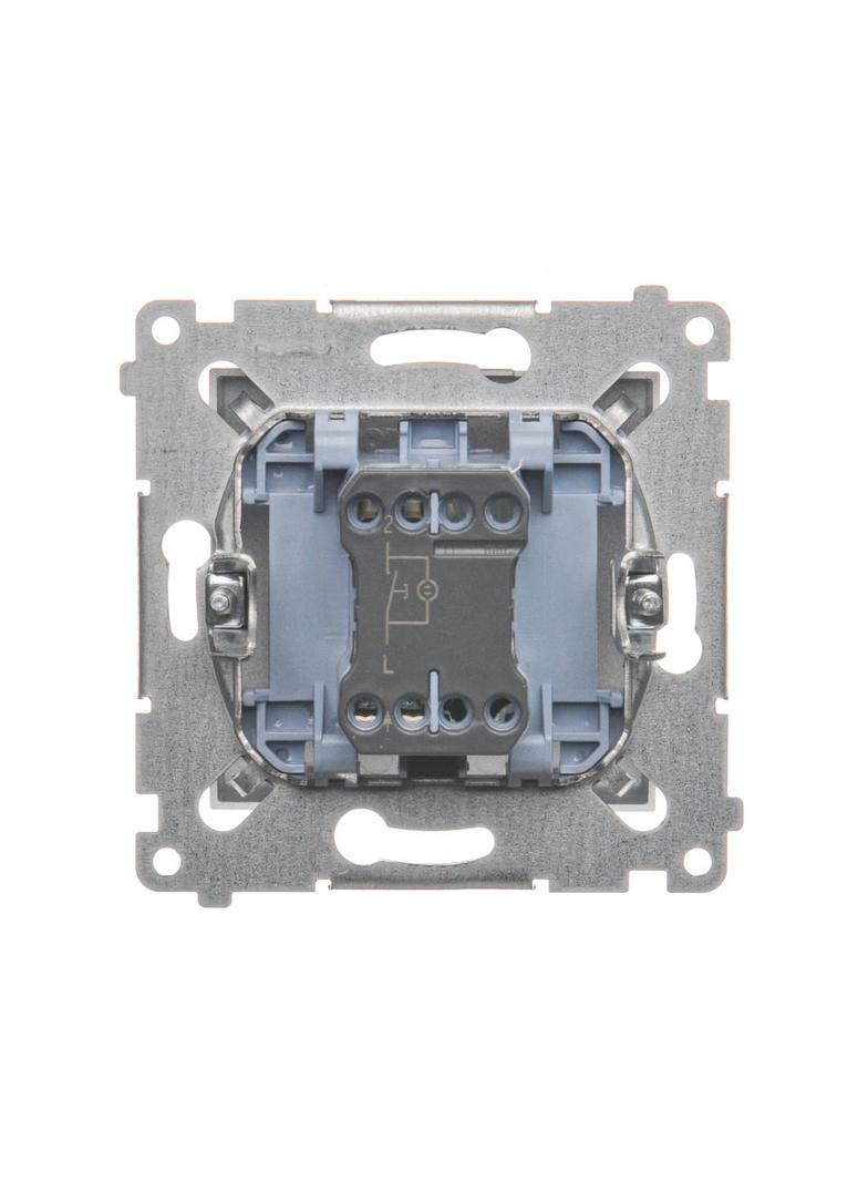 Simon 54 Przycisk pojedynczy zwierny z podświetleniem LED bez piktogramu 16A 250V zaciski śrubowe srebrny mat DP1AL.01/43 KONTAKT