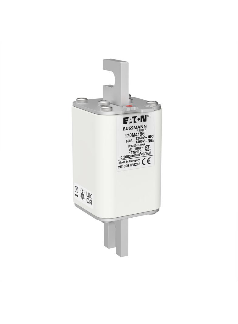 FUSE 550A 1250V 1TN/110 AR CU Wkładka szybka 550A AC 1250V rozmiar 1 53x66x138 mm aR DIN I 170M4196