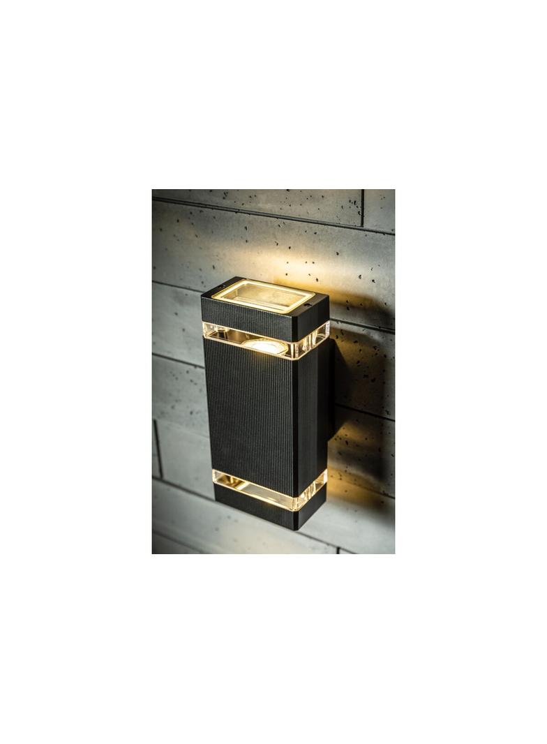 OPRAWA ŚCIENNA DWUKIERUNKOWA NESSA, GU10, MAX. 50W, IP54, AC220-240V, 50/60HZ, CZARNA