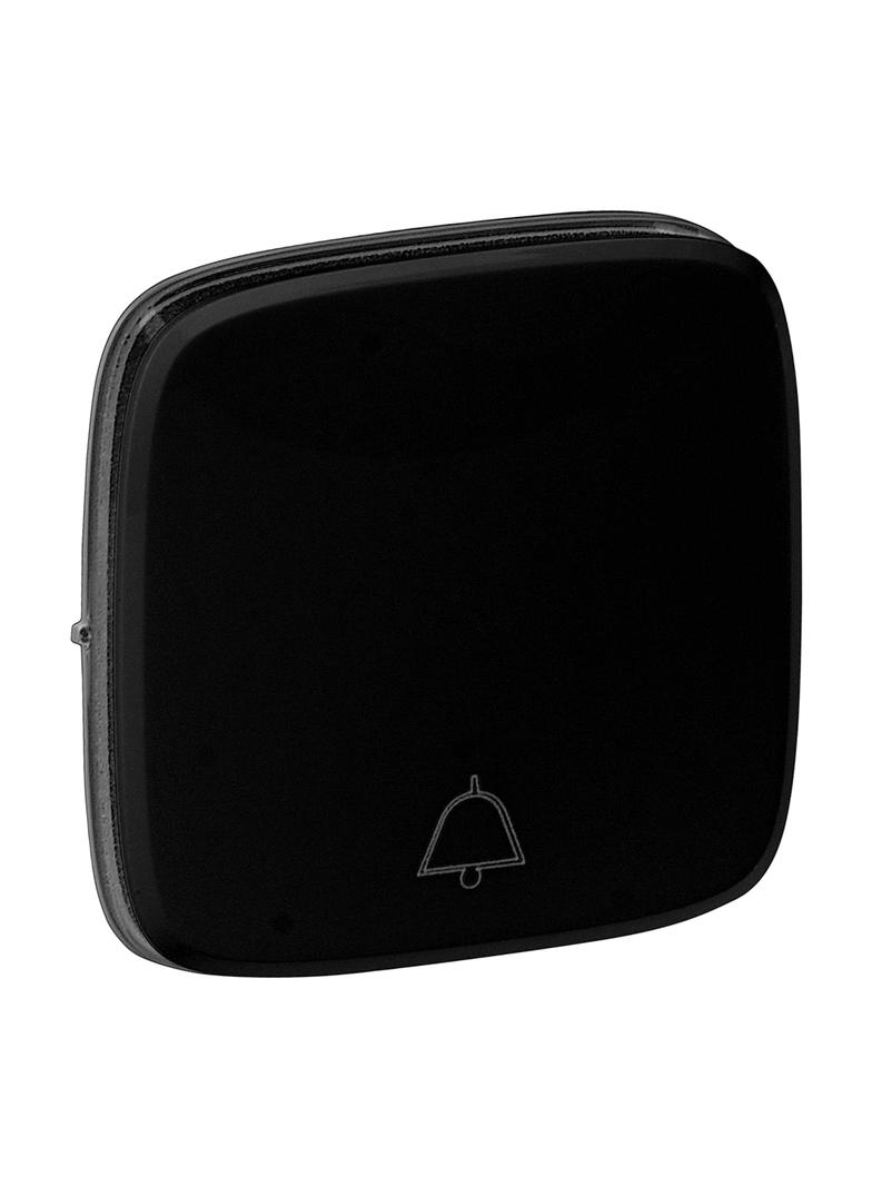 VALENA ALLURE - KLAWISZ CZARNY PRZYCISKU PRZEŁĄCZNIKANEGO NO/NC Z SYMBOLEM DZWONKA, Legrand