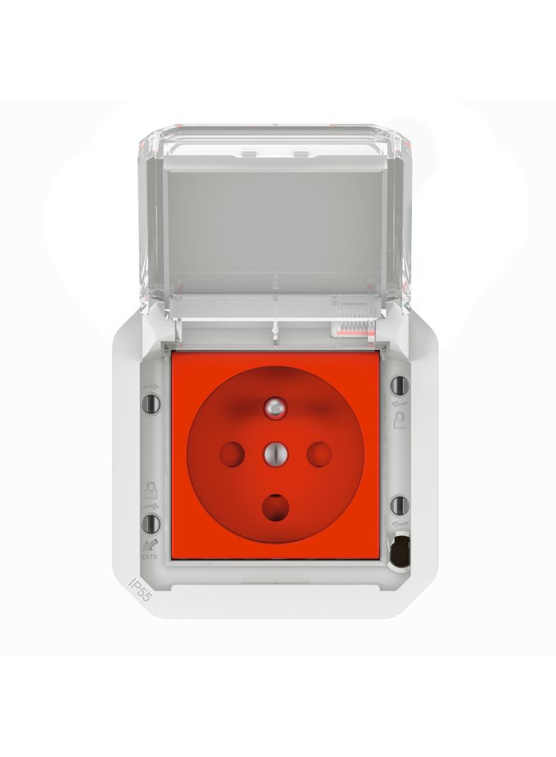 NOWE PLEXO - GNIAZDO 2P+Z Z BLOKADĄ ZACISKI ŚRUBOWE MECHANIZM 16 A-250 V SZARE 069553L LEGRAND
