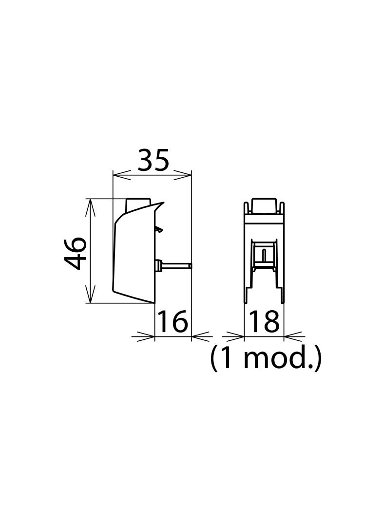 Zacisk przelotowy do układu V