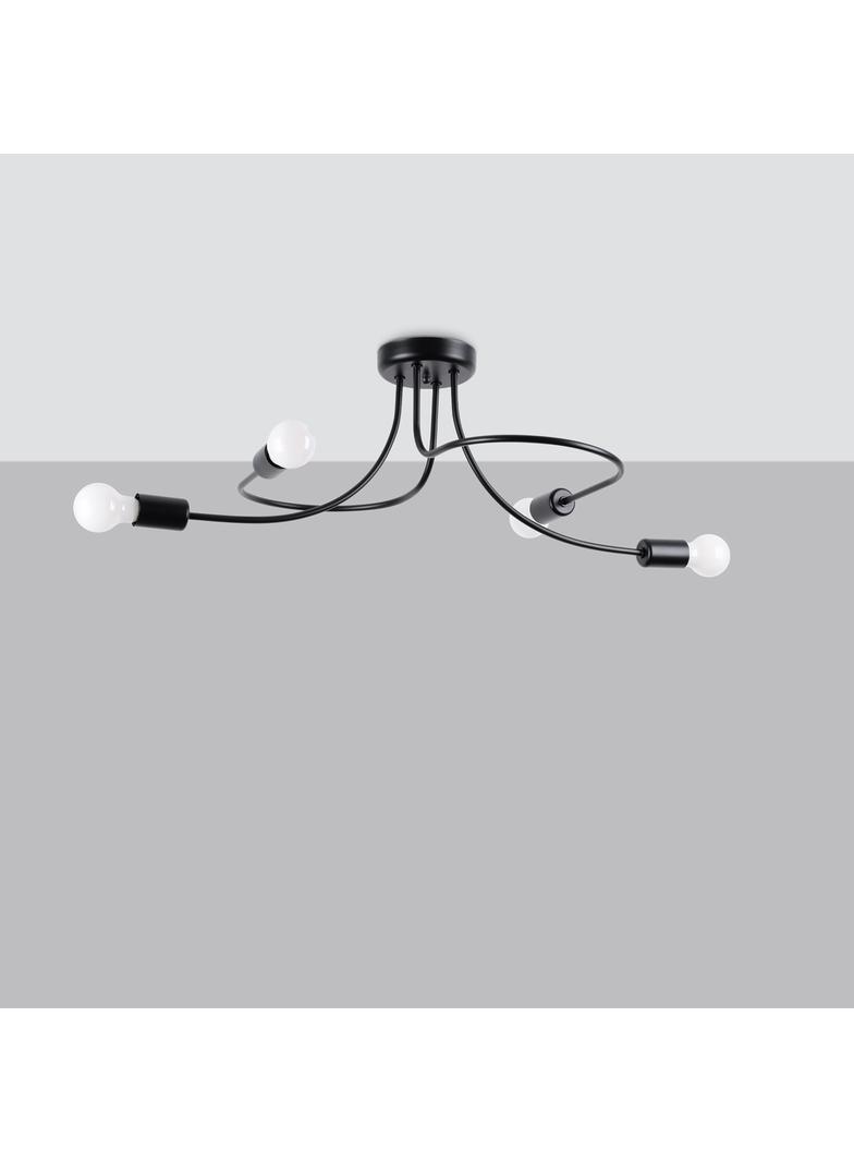 Żyrandol LEVAR 4 czarny